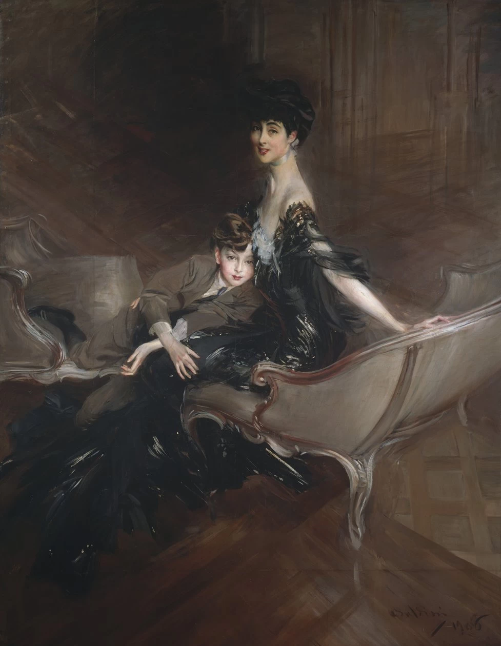 Consuelo Vanderbilt, Duchessa di Marlborough, e suo figlio, Lord Ivor Spencer - Churchill